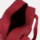 Сумка хозяйственная на молнии, с увеличением, наружный карман, цвет бордовый - Фото 4