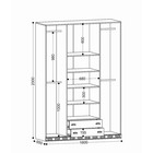 Шкаф 4х створчатый Мария-луиза Бодега белый - Фото 2