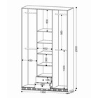 Шкаф прямой трёхстворчатый «Мария–луиза», 1350×550×2300 мм, цвет бодега белый - Фото 2
