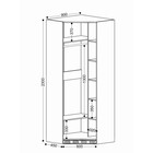 Шкаф угловой двухстворчатый «Мария–луиза», 900×900×2300 мм, цвет бодега белый - Фото 3