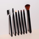Набор кистей для макияжа, 7 предметов, цвет чёрный - Фото 1