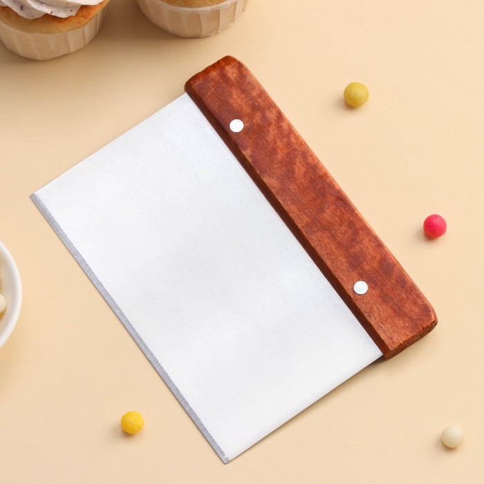 Шпатель кондитерский Доляна, 15×11 см, цвет коричневый - Фото 1