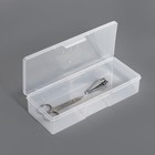 Органайзер для хранения, с крышкой, 18,5 × 7 × 3,5 см, цвет прозрачный - Фото 1