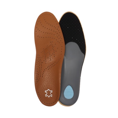 Стельки для обуви, амортизирующие, дышащие, с жёстким супинатором, р-р RU 40 (р-р Пр-ля 40), 26 см, пара, коричневые