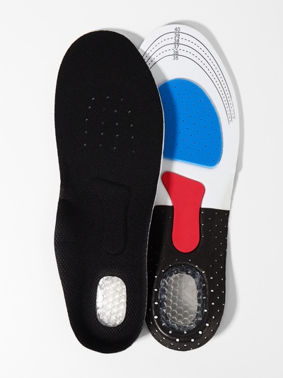 Стельки для обуви, универсальные, спортивные, дышащие, р-р RU до 41 (р-р Пр-ля до 40), 26.5 см, пара, чёрные