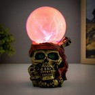 Плазменный шар RISALUX «Череп пирата в красной бандане», полистоун, 19×11×9.5 см - Фото 3