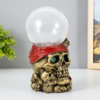 Плазменный шар RISALUX «Череп пирата в красной бандане», полистоун, 19×11×9.5 см - Фото 4