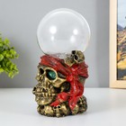 Плазменный шар RISALUX «Череп пирата в красной бандане», полистоун, 19×11×9.5 см - Фото 5