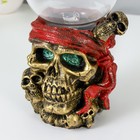 Плазменный шар RISALUX «Череп пирата в красной бандане», полистоун, 19×11×9.5 см - Фото 7