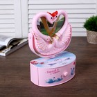 Шкатулка музыкальная механическая "Лебеди" зеркало+фоторамка 6х12 см МИКС 20х15х8 см - Фото 2