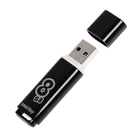 Флешка Smartbuy Glossy series Black, 8 Гб, USB2.0, чт до 25 Мб/с, зап до 15 Мб/с, черная - Фото 1