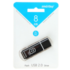 Флешка Smartbuy Glossy series Black, 8 Гб, USB2.0, чт до 25 Мб/с, зап до 15 Мб/с, черная - Фото 6