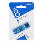 Флешка Smartbuy Glossy series Blue, 8 Гб, USB2.0, чт до 25 Мб/с, зап до 15 Мб/с - Фото 3