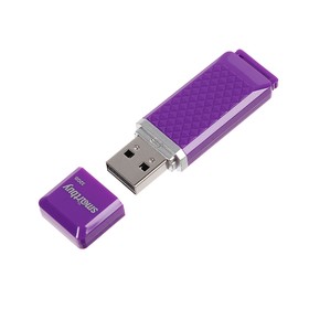 Флешка Smartbuy Quartz series Violet, 32 Гб, USB2.0, чт до 25 Мб/с, зап до 15 Мб/с, фиолет. 2188110