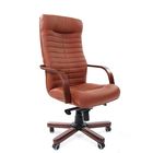 Кресло руководителя Chairman 480 WD экокожа премиум, коричневый - Фото 1