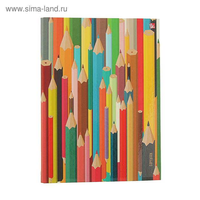 Тетрадь на кольцах А5, 120 листов клетка "Цветные карандаши. Графика", матовая ламинация, выборочный лак - Фото 1