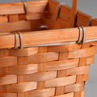 Корзина плетёная, бамбук, квадратная, оранжевая - Фото 3