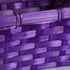 Корзина плетёная, бамбук, прямоугольная, фиолетовая - Фото 3