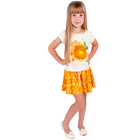 Футболка для девочки "Апельсины", рост 98 см (52), цвет сливки, принт апельсины ДДК164001 - Фото 1