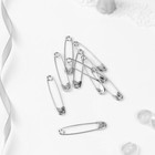 Булавки английские, 44 мм, 10 шт., цвет никель - Фото 2