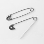 Булавки английские, 44 мм, 10 шт., цвет никель - Фото 3