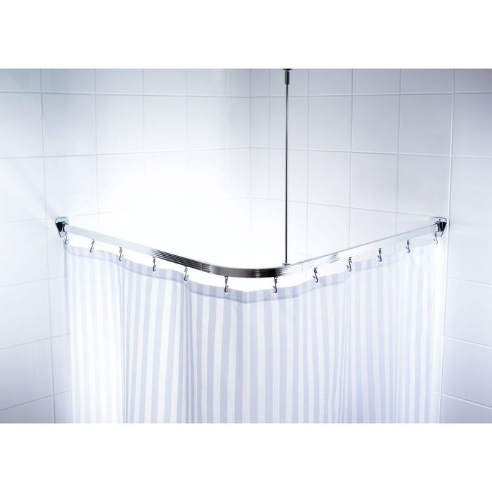Карниз для ванной (современный дизайн) 90х90 см, цвет белый - фото 1881805411