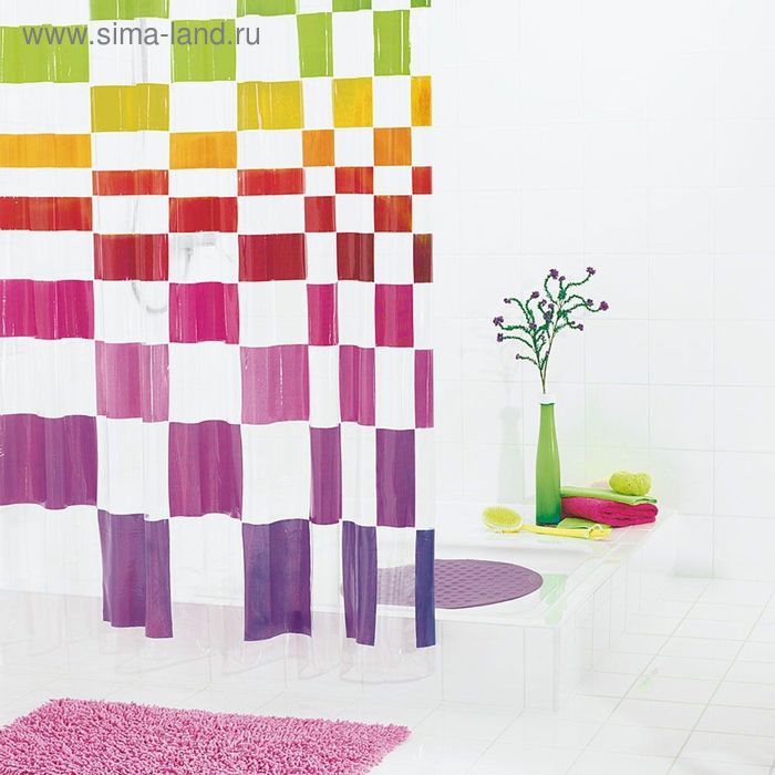 Штора для ванных комнат Matrix цветной - Фото 1