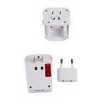 Тревел-адаптер TDM, 100-250 В, 3 A, 5 в 1, c USB-зарядкой 1000 мА, белый, SQ1806-0044 - Фото 8