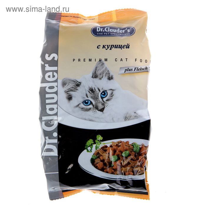 Сухой корм Dr.Clauder's для кошек, с курицей, 400 г. - Фото 1