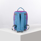 Рюкзак школьный, 2 отдела на молниях, 2 наружных кармана, цвет голубой - Фото 3