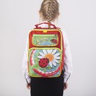Рюкзак школьный, 2 отдела на молниях, 2 наружных кармана, цвет красный - Фото 5
