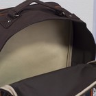 Рюкзак школьный, 2 отдела на молниях, 2 наружных кармана, цвет коричневый - Фото 3