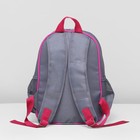 Рюкзак школьный, отдел на молнии, 3 наружных кармана, цвет синий/серый - Фото 3
