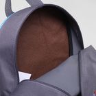 Рюкзак школьный, отдел на молнии, 3 наружных кармана, цвет серый - Фото 5