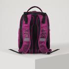 Рюкзак школьный, 2 отдела на молниях, 3 наружных кармана, цвет вишнёвый - Фото 2