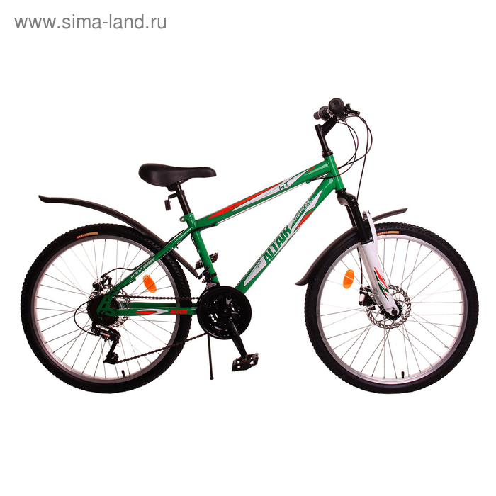 Велосипед 24" Altair MTB HT disc , 2017, цвет зелёный, размер 14"