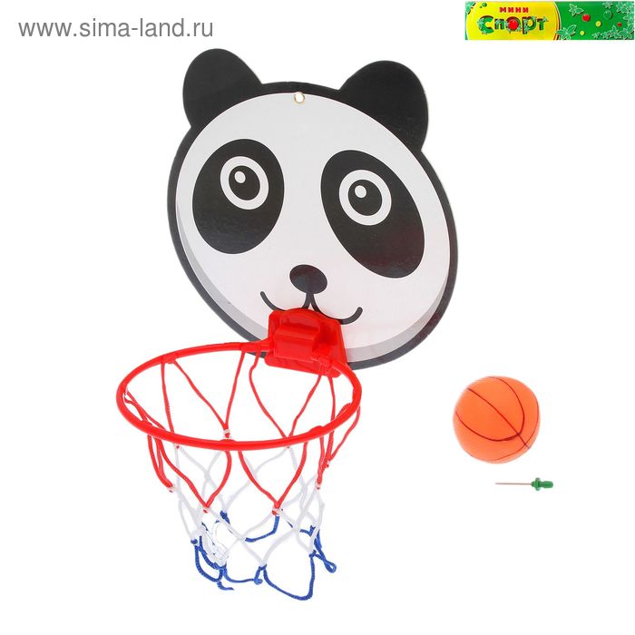 Баскетбольный набор "Забавные животные", с мячом - Фото 1