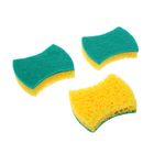 Набор губок кухонных «Антибактериальные», 11×7×3 см, 3 шт, цвет МИКС - Фото 3