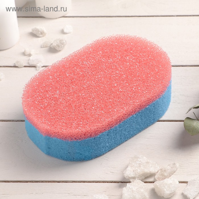 Губка для тела «ЧистоДел», 16×10×4,5 см, цвет МИКС - Фото 1