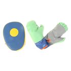 Набор для бокса детский №2, перчатки, лапа, цвета МИКС - Фото 2