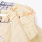 Куртка детская, рост 74 см, цвет серый/жёлтый - Фото 3
