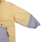 Куртка детская, рост 98 см, цвет серый/жёлтый - Фото 4