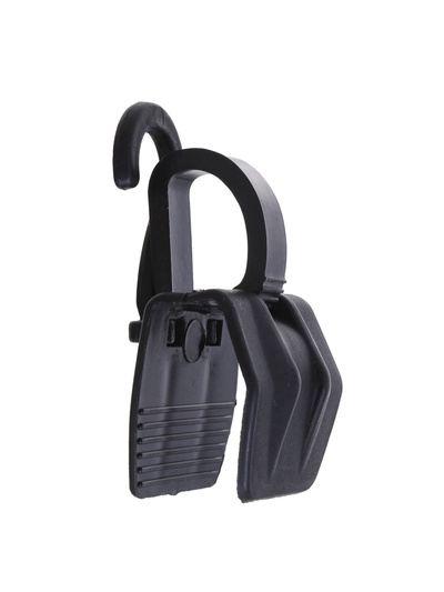 Крючок - вешалка с прищепкой, 50 шт. 3×5.5×1.7 см, чёрный