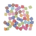 Бусины для творчества пластик "Ромбики" набор 50 шт 1х1 см - Фото 1