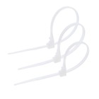 Хомут нейлоновый для стяжки, ТУНДРА, многоразовая, 3,6х150 мм, белый, 50 шт - Фото 1