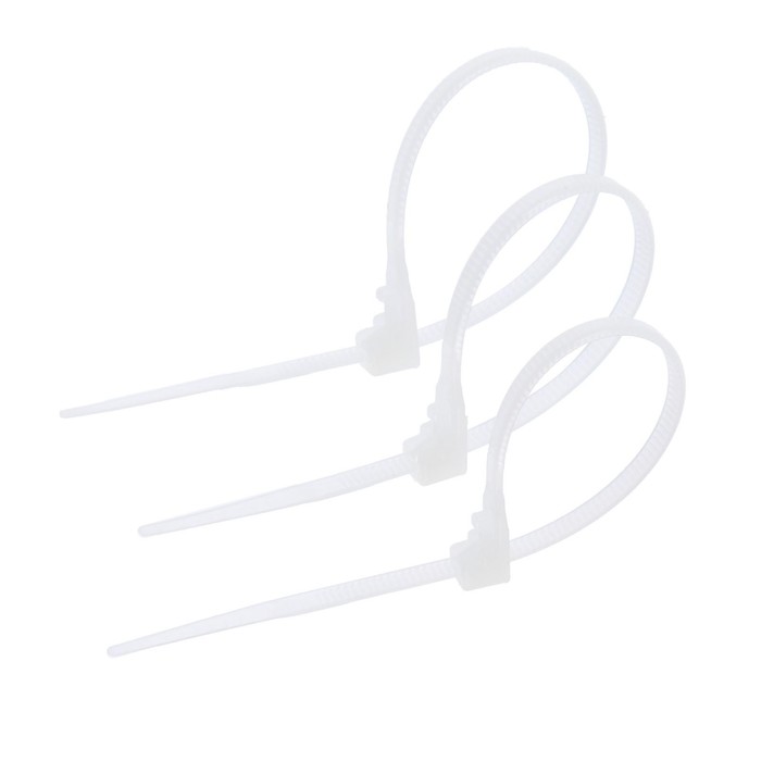 Хомут нейлоновый для стяжки, ТУНДРА, многоразовая, 3,6х150 мм, белый, 50 шт - Фото 1
