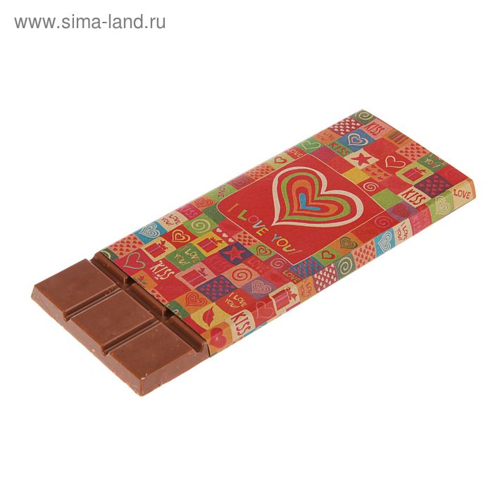 Обертка для шоколада "Поцелуй", крафт, 8*15,5 см - Фото 1