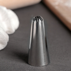 Насадка кондитерская «Мелкий цветок», d=2,2 см, выход 1,1 см, нержавеющая сталь - Фото 1