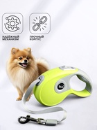 Рулетка DIIL, 3 м, до 10 кг, лента, прорезиненная ручка, зеленая с серым - Фото 3