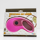 Рулетка DIIL, 5 м, до 40 кг, лента, прорезиненная ручка, розовая - Фото 4